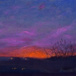Coral Sunset, 8 x 12, pastel © Bernadette E. Kazmarski